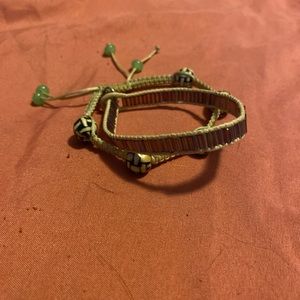 Woven and beaded bracelets